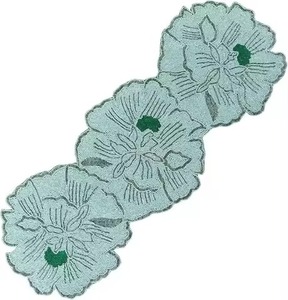 Luxury Seed Beads Embroidered <b>Table</b> <b>Runner</b> For <b>Dining</b> Decor Stylish Handmade Beaded <b>Table</b> <b>Runner</b> With Elegant Floral Design - Product Image 2