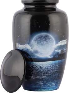 Urne funéraire pour cendres humaines taille adulte, fabriquée en aluminium léger. Urne commémorative en aluminium de qualité supérieure, conçue pour l'intérieur. - Product Image 5