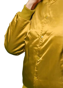 Nouvel Arrivage 2026 – Blouson universitaire personnalisé en satin doré, respirant, grande taille, pour lycée, vente en gros, pour femmes - Product Image 5