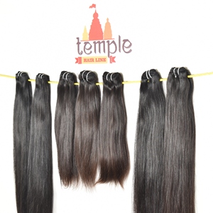 ผมแท้แบบอินเดียชนิด Double Weft  จัดเรียงเกล็ดผมอย่างดี  ลอนลึก สีธรรมชาติ  ไม่ผ่านการแปรรูป  แบบติดคลิปและแบบเย็บต่อ - Product Image 4