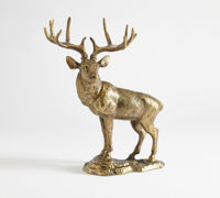 Sculpture d'art moderne géométrique durable en fer plaqué or, faite à la main, pour la décoration de table à la maison, salon intérieur, I K Handicraft