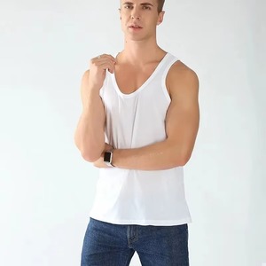 Custom Logo <b>Men's</b> Gym Tank Top Workout Bodybuilding Singlet Fitness Sleeveless <b>Vest</b> Knitted Sporty Breathable Quick Dry - Product Image 3