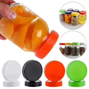 Vietnam Manufactured Screw <b>Cap</b> for Wide Mouth Bottles High quality Bottle Closures & Lids 86 mm <b>Plastic</b> Mason Jar Lids Colorful - Product Image 3