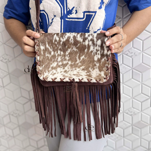 Bolso de piel de vaca auténtica de estilo occidental, bolso con flecos de nuevo diseñador, gran oferta, bolso de mano, bolso bohemio con flecos, bolso de mujer - Product Image 1