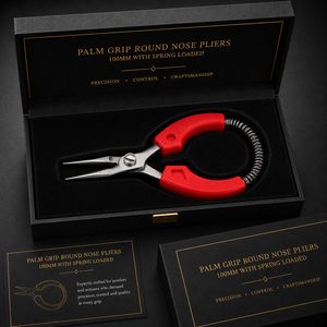 Palm Grip Round <b>Nose</b> Pliers 100mm Spring Loaded Jewelry Wire Looping Tool ZetomedPro - Product Image 6