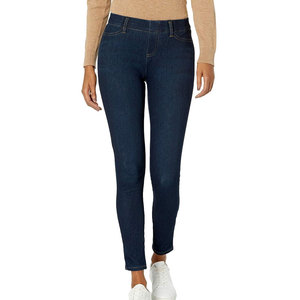 Jean slim pour femme en denim, tissu extensible et doux, pantalon décontracté et tendance, vêtement confortable et moderne pour tous les jours - Product Image 2