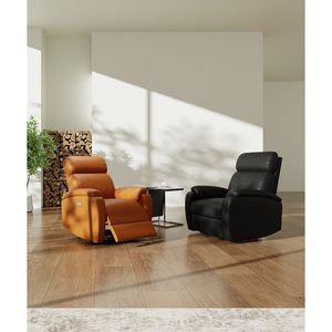 Poltrona Reclinabile Elettrica Nera con Controllo a Due Pulsanti per Soggiorno o Camera da Letto - Product Image 4