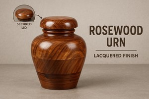 Urna Funeraria de Madera con Diseño Oceánico, Caja Conmemorativa Artesanal Inspirada en el Mar para Seres Queridos - Product Image 6
