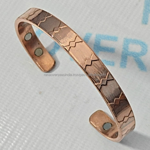 Brazalete Magnético de Cobre Puro, Moderno, Ecológico, Hecho a Mano, Joyería Terapéutica, Máxima Cobertura, Alivio Mejorado del Dolor de Artritis - Product Image 1