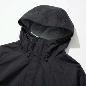 Veste poncho à capuche noire |   Manteau imperméable surdimensionné à demi-zip |   Veste coupe-vent unisexe streetwear |   Fabricant OEM personnalisé - Product Image 3