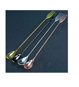 Cuillère à cocktail en acier inoxydable, cuillère à cocktail torsadée, cuillère à mélanger pour barman, cuillère à cocktail en spirale - Product Image 6