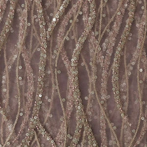 Tela Étnica Bordada Premium con Lentejuelas y Cuentas, Duradera y Ecológica para Vestidos de Fiesta Nupcial - Product Image 1