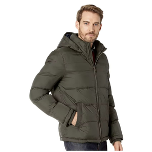 Premium Men's Hooded Collar Puffer Jacket Packable Coat for Winter High Quality Windproof Breathable Daily Men's Travel Jacket - Product Image 5