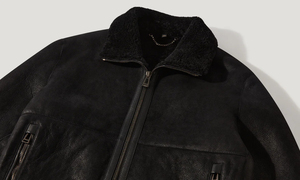 Genuine Cow Skin Leather <b>Canvas</b> Embossed Quilted Heated Breathable Polyester Lining Zipper Closure Pockets <b>Jacket</b> <b>Men</b> Casual - Product Image 6