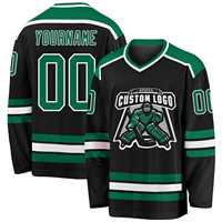 Maillot de hockey sur glace personnalisé unisexe, col en V, impression par sublimation intégrale, respirant, anti-humidité, anti-bactérien, polyester, taille plus