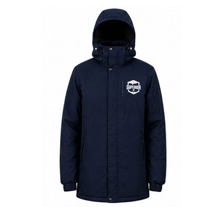 Custom Men's Heavyweight Parka <b>Jacket</b> Featuring Warm <b>Fleece</b> <b>Lining</b>, Water Resistant Fabric, Detachable Hood and Multiple Pockets - Product Image 1