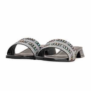 Black Fancy <b>Sports</b> for <b>Slippers</b> FN7941 - Product Image 3