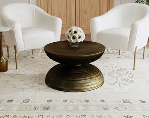 โต๊ะกาแฟทองเหลืองขายส่ง โต๊ะกลางโลหะสวยหรูสำหรับห้องนั่งเล่น โรงแรม สำนักงาน เฟอร์นิเจอร์ทันสมัยทนทาน รับสั่งซื้อจำนวนมาก - Product Image 4