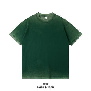 Camiseta de hombre de algodón pesado de 300 g con cuello desgastado, estilo vintage, hombros ligeramente caídos, corte holgado y oversized 2026 - Product Image 5