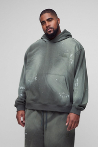 ชุดวอร์มโอเวอร์ไซส์ปักลายสเปรย์วอชทรงหลวมแบบจ็อกเกอร์ ชุดเซ็ตคู่ ชุดวอร์มสำหรับออกกำลังกายและเล่นกีฬา - Product Image 5