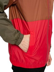 Color Block Zipper Hooded Men Windbreaker Jacket Breathable <b>Mesh</b> Lining Casual Outdoor Nylon Windbreaker Jacket - Product Image 6