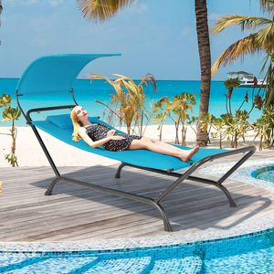 Heavy Duty Swing amaca letto appeso Patio Chaise Lounge Chair baldacchino cuscino sacchetto di stoccaggio per giardino prato a bordo piscina portico - Product Image 2