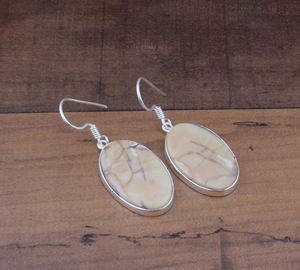 ต่างหูเงินแท้ 925 ประดับหยกทรงหยดน้ำ ดีไซน์เก๋ไก๋ โดดเด่นด้วยความเป็นธรรมชาติ คุณภาพดี เหมาะเป็นของขวัญวันเกิด งานฝีมือสุดหรู - Product Image 1