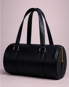 Sac à main cylindrique de luxe vintage pour femme en cuir véritable avec fermeture éclair, sac fourre-tout tendance Boston, sac à bandoulière, vente en gros OEM ODM - Product Image 2