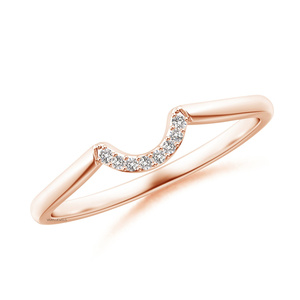 Anillo de Boda Curvo en Forma de U con Diamante Cultivado en Laboratorio de Lujo para Compromiso o Aniversario, Oro de 10K/14K/18K, Plata de Ley, Chapado en Rodio - Product Image 2