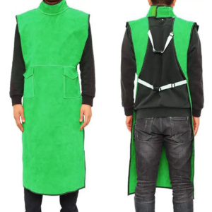 Premium Heavy Duty Soft Comfortable Cowhide Split Leather Welding <b>Apron</b> Flame Resistant Breathable Oil-Resistant Work Suit - Product Image 2