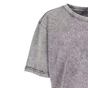 Customizable Denim Formal Acid Wash Distressed Crop Top Shirt 100% Cotton Breathable Women's - Product Image 5
