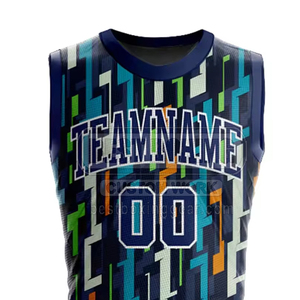 Tenue de sport pour hommes avec logo personnalisé, uniforme de basket-ball OEM, uniforme de basket-ball personnalisé à séchage rapide - Product Image 4