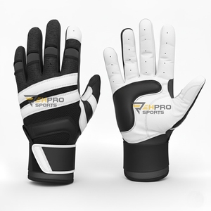 Gants de frappeur de baseball en cuir personnalisés 2026 à manchette longue, pour baseball et softball, unisexe, pour jeunes et adultes, Fabricant - Product Image 2