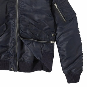 Chaqueta de Piloto de Nylon Acolchada Negra de Alta Calidad con Logotipo Personalizado al por Mayor para Hombre - Product Image 5