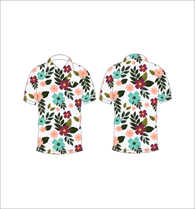 Camiseta Polo Personalizada con Estampado Floral Blanco, Manga Corta, Transpirable, Informal, Uniforme de Golf para Hombre y Mujer - Product Image 3