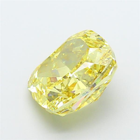 Corte cojín, certificado, tipo CVD, brillo radiante para joyería fina elegante. Diamante amarillo vivo brillante cultivado en laboratorio, piedra preciosa suelta.