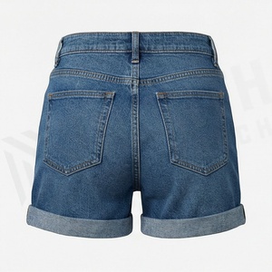 Ensembles courts en coton tricoté pour femmes, streetwear en jean pour hommes, impression de logo personnalisée dynamique, vêtements décontractés tendance pour l'été - Product Image 2