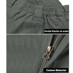 Pantalon cargo en coton léger pour homme, résistant à l'eau, de qualité supérieure, fabriqué au Pakistan, design unique, style streetwear. - Product Image 5