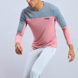 Camisetas de Yoga para Hombre de Manga Larga, 100% Algodón, Color Sólido, Ligeras, para Entrenamiento - Product Image 4