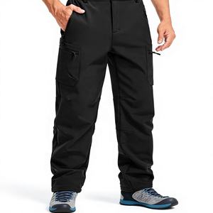 Men's Black Waterproof Printed Hooded Ski Snow Pants Fleece Lined Thermal -<b>Tex</b> - Product Image 1