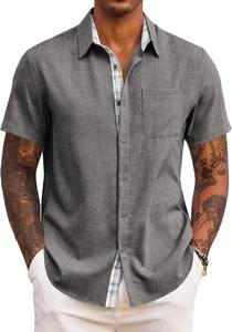 Chemise pour homme à manches courtes, imprimé tropical hawaïen, décontractée, boutonnée, en coton, à fleurs colorées, pour les vacances d'été à la plage - Product Image 3