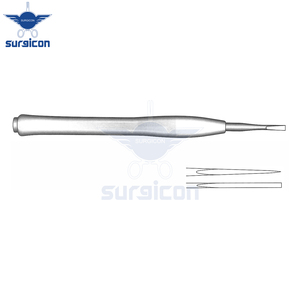 Osteotome Gubisch, longueur 16,5 cm, pointe de 3 mm, manche Ferrozell, osteotome chirurgical de précision pour une coupe osseuse contrôlée - Product Image 3