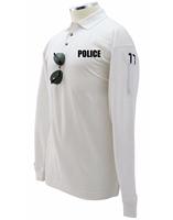 Polo de sécurité à manches longues 100 % polyester pour homme, bicolore, uniforme de garde, prix de gros, t-shirts de sécurité
