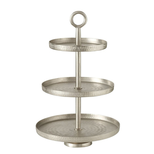 Wholesale Decorative Silver Metal <b>Cake</b> <b>Stand</b> Modern Polished Stainless Steel <b>3</b> <b>Tier</b> Round <b>Cake</b> <b>Stand</b> With Handle For Best Sale - Product Image 2