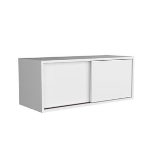 Armadietto Portadocumenti Bianco Sospeso con Design a Porta Scorrevole - Product Image 3