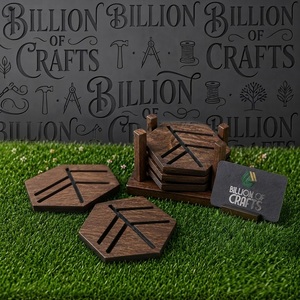 Modern <b>Laser</b> <b>Cut</b> <b>Wooden</b> Coaster Set Decorative Drink Coasters Intricate Pattern Table Coasters for Home Cafe Restaurant Hotel - Product Image 3