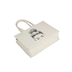 Sac fourre-tout en toile de coton vierge avec poignée, personnalisable avec logo imprimé, design robuste, prix abordable, vente en gros - Product Image 3