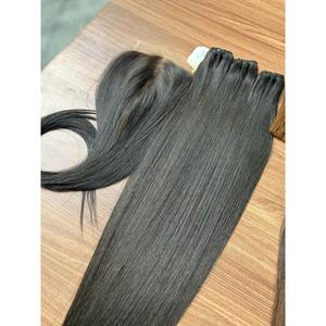 Extensiones de Cabello Humano Natural Negro, Tejido a Máquina, Liso, Virgen Vietnamita, Doble Trama, Proveedor Mayorista - Product Image 4
