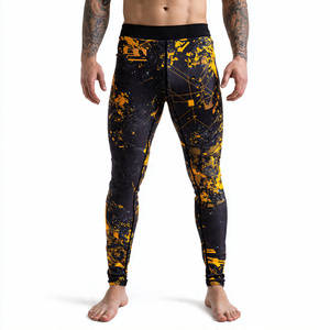 Leggings de compression respirants à séchage rapide pour hommes, résistants à l'eau, en polyester/nylon, à taille élastique, longueur intégrale, modèle Regal Three Base Layer - Product Image 1