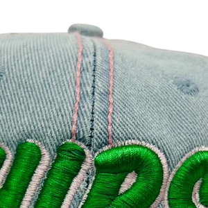 PHIRST <b>Light</b> Denim <b>Hat</b> Custom Embroidered Baseball Cap Unisex Washed Denim Dad <b>Hat</b> Adjustable Snapback Casual Streetwear <b>Hat</b> OEM - Product Image 4